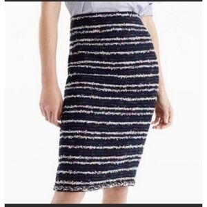 J.Crew No. 2 Pencil Skirt Navy Party Tweed Size 0